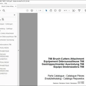 Case 788 Brush-Cutters Attachment Parts Catalogue Manual 7-2241 - PDF DOWNLOAD