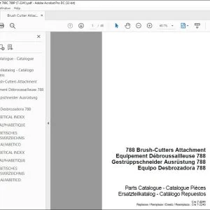 Case 788 Brush-Cutters Attachment Parts Catalogue Manual 7-2241 EN_FR_DE_ES - PDF DOWNLOAD