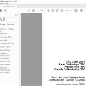 Case 788C Dozer Blade Parts Catalogue Manual EN_FR_DE_ES 7-4031 - PDF DOWNLOAD