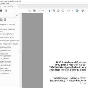 Case 788C Low Ground Pressure Parts Catalogue Manual 7-3470 FR_EN_DE_ES - PDF DOWNLOAD