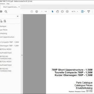 Case 788P Short Upperstructure - 1.56M Parts Catalogue Manual EN_FR_DE_ES 7-3101 - PDF DOWNLOAD