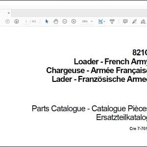 Case 821C Loader - French Army Parts Catalog Manual(7-7010)_EN_DE_FR  - PDF DOWNLOAD