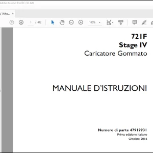 Case 821F 921F Stage IV Caricatore Gommato MANUALE D’ISTRUZIONI(47919997)  - PDF DOWNLOAD (Italian)
