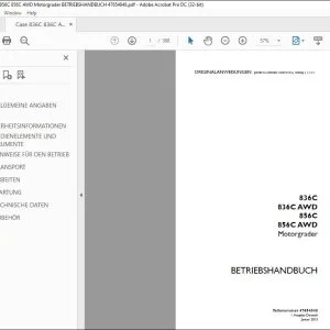 Case 836C 836C AWD 856C 856C AWD Motorgrader BETRIEBSHANDBUCH 47654848 - PDF DOWNLOAD