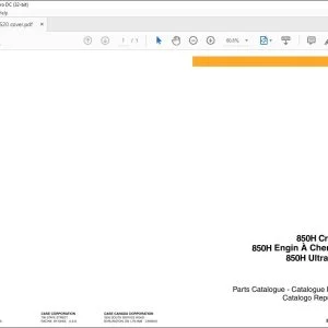 Case 850H Crawler Parts Catalogue Manual 7-5520 - PDF DOWNLOAD