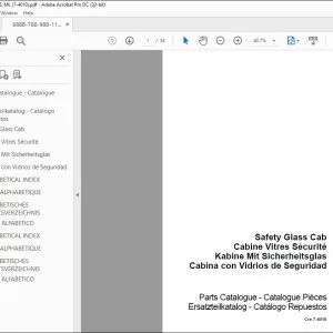 Case 88 Range Safety Glass Cab Parts Catalogue Manual 7-4010 - PDF DOWNLOAD