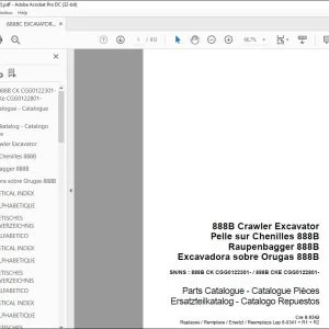 Case 888B Crawler Excavator Service Parts Catalogue Manual 8-9342 EN_FR_DE_ES - PDF DOWNLOAD