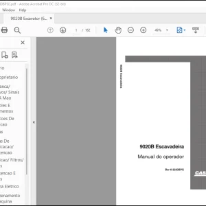 Case 9020B Escavadeira MANUAL DO OPERADOR(6-3230BPG) - PDF DOWNLOAD(Portuguese)