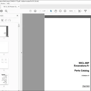 Case 90CL-90P Excavators-Fr Parts Catalog Manual C10440-41-77 - PDF DOWNLOAD