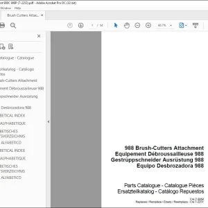 Case 988 Brush-Cutters Attachment Parts Catalogue Manual 7-2252 EN_FR_DE_ES - PDF DOWNLOAD