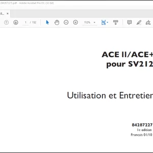 Case ACE IIACE+ pour SV212 Utilisation et Entretien(84287227) - PDF DOWNLOAD (French)