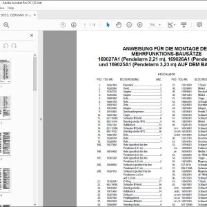 Case ANWEISUNG FÜR DIE MONTAGE DER MEHRFUNKTIONS-BAUSÄTZE 169027A1 169026A1 und 169025A1 AUF DEM BAGGER 9033 - PDF DOWNLOAD (German)