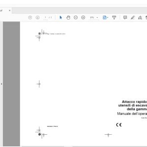 Case Attacco rapido per utensili di escavatori della gamma 90 Manuale dell’operatore 6-23360 - PDF DOWNLOAD (Italian)