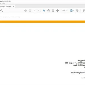 Case Baggerlader 580 Super R, 590 Super R und 695 Super R Series 2 Bedienungsanleitung 6-86462 - PDF DOWNLOAD (German)
