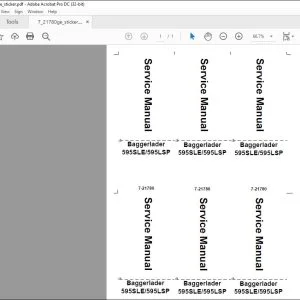 Case Baggerlader 595SLE 595LSP Service Manual 7-21780 - PDF DOWNLOAD (German)