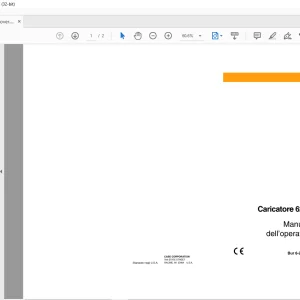Case CARICATORE 621D Manuale dell’operatore 6-26630 - PDF DOWNLOAD (ITALIAN)