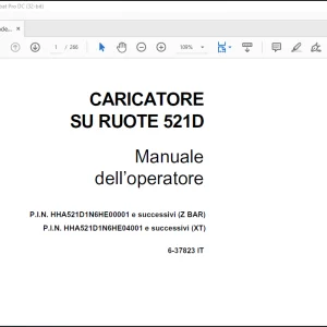 Case CARICATORE SU RUOTE 521D Manuale dell’operatore(6-37823 IT) -  PDF DOWNLOAD (Italian)