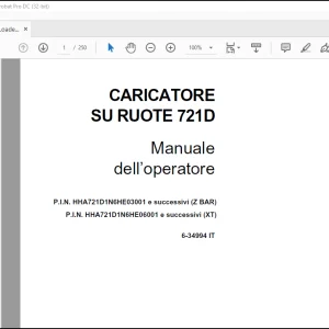 Case CARICATORE SU RUOTE 721D Manuale dell’operatore(6-34994 IT) - PDF DOWNLOAD (Italian)