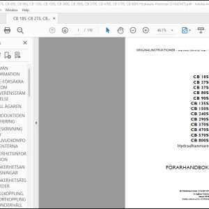 Case CB 18S CB 27S CB 37S CB 80S CB 90S CB 135S CB 150S CB 240S CB 290S CB 370S CB 470S CB 570S CB 800S Hydraulhammare FÖRARHANDBOK -  PDF DOWNLOAD (Swedish)