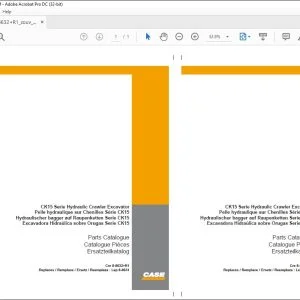 Case CK15 Serie Hydraulic Crawler Excavator Parts Catalogue Manual 8-8632 - PDF DOWNLOAD