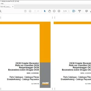 Case CK38 Crawler Excavator Parts Catalogue Manual 7-2150 + R2 - PDF DOWNLOAD