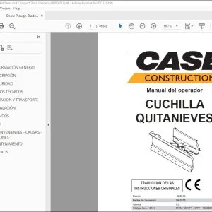 Case CUCHILLA QUITANIEVES Manual del operador 48080911 - PDF DOWNLOAD (German) Digital PDF Download