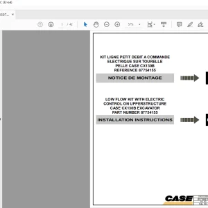 Case CX130B INSTALLATION INSTRUCTIONS Manual 87756870 - PDF DOWNLOAD (EN-IT-ES-DE-FR)