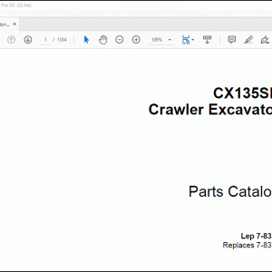 Case CX135SR Crawler Excavator Spare Parts Catalog Manual _EN_FR_ES_IT_DE_PT_DAN (7-8372) - PDF DOWNLOAD