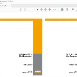 Case CX15 And CX16 Mini-Excavators Parts Catalog Manual 7-7681 - PDF DOWNLOAD