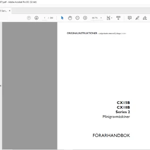 Case CX15B CX18B Series 2 Minigravmäskiner FÖRARHANDBOK Manual 47883467 - PDF DOWNLOAD (SWEDISH)