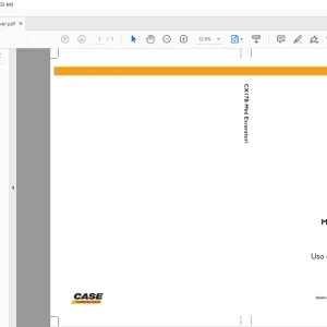 Case CX17B Mini Escavatori Uso e Manutenzione  84345565 - PDF DOWNLOAD (Italian)
