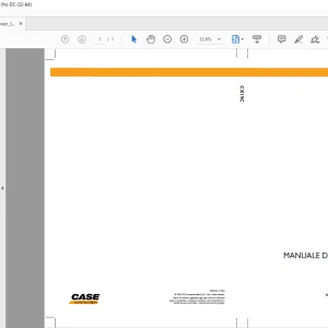 Case CX19C Mini Escavatore MANUALE D’ISTRUZIONI 90361756 - PDF DOWNLOAD (Italian)
