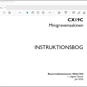 Case CX19C Minigravemaskinen INSTRUKTIONSBOG(90361764) - PDF DOWNLOAD (Danish)