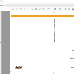 Case CX20B CX22B CX27B Mini Escavatori Uso e Manutenzione 84287273 - PDF DOWNLOAD (Italian)