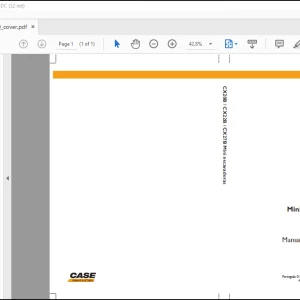 Case CX20B CX22B CX27B Mini escavadoras Manual do Operador(84287280)- PDF DOWNLOAD(Portuguese)