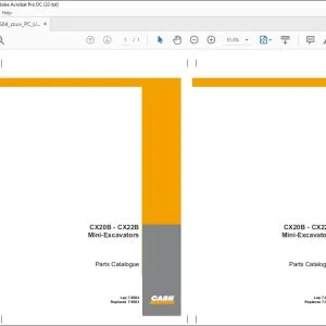 Case CX20B - CX22B Mini-Excavators Parts Catalogue Manual 7-9584 - PDF DOWNLOAD