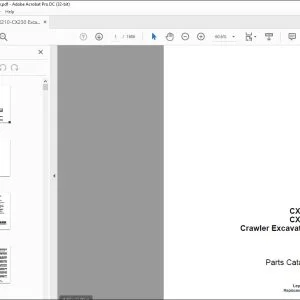 Case CX210 CX230 Crawler Excavators Parts Catalog Manual 7-6464 - PDF DOWNLOAD