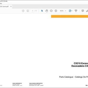 Case CX210 Excavator Parts Catalogue Manual 7-7530 - PDF DOWNLOAD