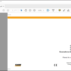 Case CX210B CX230B CX240B Escavadora de rastos Manual do operador(84327340) - PDF DOWNLOAD(Portuguese)