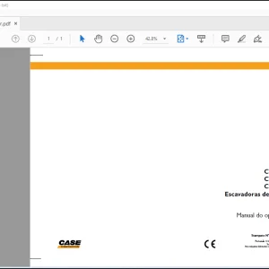 Case CX210B CX230B CX240B Escavadora de rastos Manual do operador(84402463) - PDF DOWNLOAD(Portuguese)