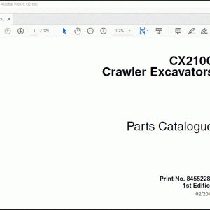 Case CX210C Crawler Excavator Spare Parts Catalog Manual(84552286)_EN_FR_IT_ES_DE_DAN_PT - PDF DOWNLOAD