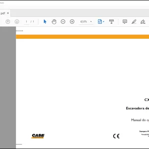 Case CX225SR Tier 3 Escavadoras de rastos Manual do operador(84339051) - PDF DOWNLOAD(Portuguese)