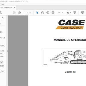 Case CX235C SR MANUAL DE OPERADOR(84584798)-PDF DOWNLOAD (Portuguese)