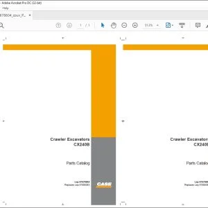 Case CX240B Crawler Excavators Parts Catalog Manual 87678604 EN_IT_FR_DE_ES_PT_NL_DK - PDF DOWNLOAD