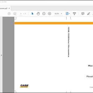 Case CX26B CX30B Series 2 Mini escavadoras Manual do Operador(84371865)- PDF DOWNLOAD(Portuguese)