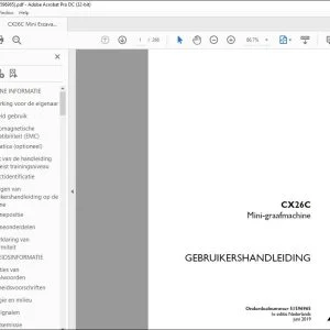 Case CX26C Mini-graafmachine GEBRUIKERSHANDLEIDING 51596965 - PDF DOWNLOAD