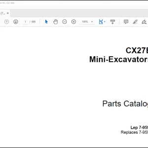 Case CX27B Mini-Excavators Parts Catalogue  Manual(7-9594)_EN_IT_FR_DE_ES_PT_DAN - PDF DOWNLOAD