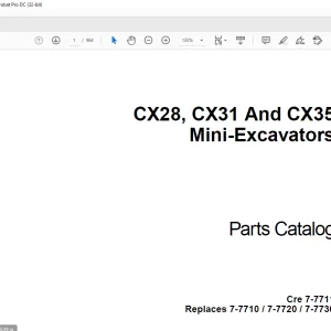 Case CX28, CX31 And CX35 Mini-Excavators Parts Catalog Manual _EN_FR_IT_ES_DE_PT_DAN(7-7711) - PDF DOWNLOAD