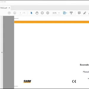 Case CX290B Escavadoras de rastos Manual do operador(84327802) - PDF DOWNLOAD(Portuguese)