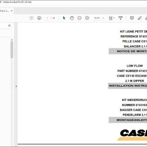 Case CX310 LOW FLOW INSTALLATION INSTRUCTIONS Manual 87431655 EN_DE_FR - PDF DOWNLOAD